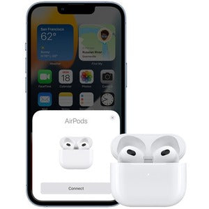 Apple AirPods (3rd Generation) Wireless Earbud Stereo Earset - White - Binaural - In-ear - Bluetooth