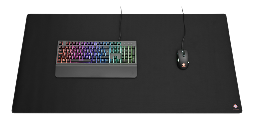 Mousepad XXL, Deskmat, sydda kanter, tygyta, svart