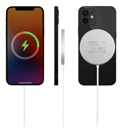 Trådlös laddare med magnetisk snap-funktion