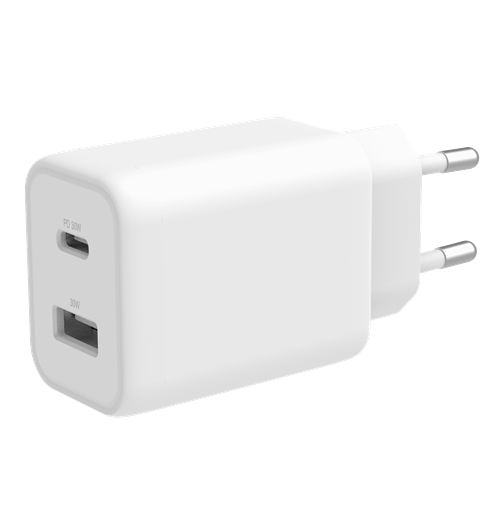 Väggladdare USB-A- och USB-C