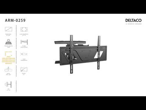 Fullt-artikulerande väggfäste, Ultra-Slim - 80", 45 kg